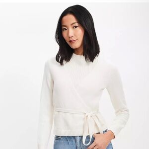 LOFT Layered Wrap Sweater